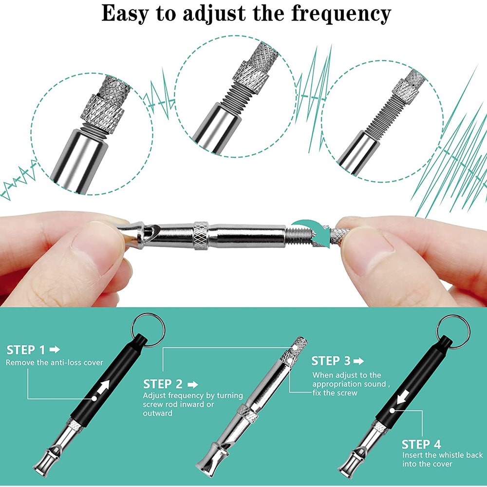 Stainless Steel Silent Dog Whistle For Training Recall And Bark Control 1