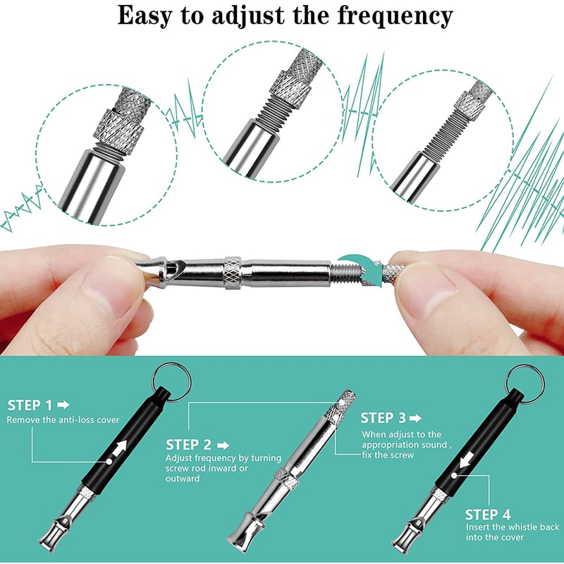 Stainless Steel Silent Dog Whistle For Training Recall And Bark Control 1