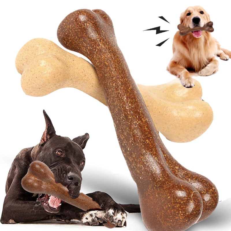 Natural Dog Chew Toy Indestructible Puppy Teething Bone for Aggressive Chewers