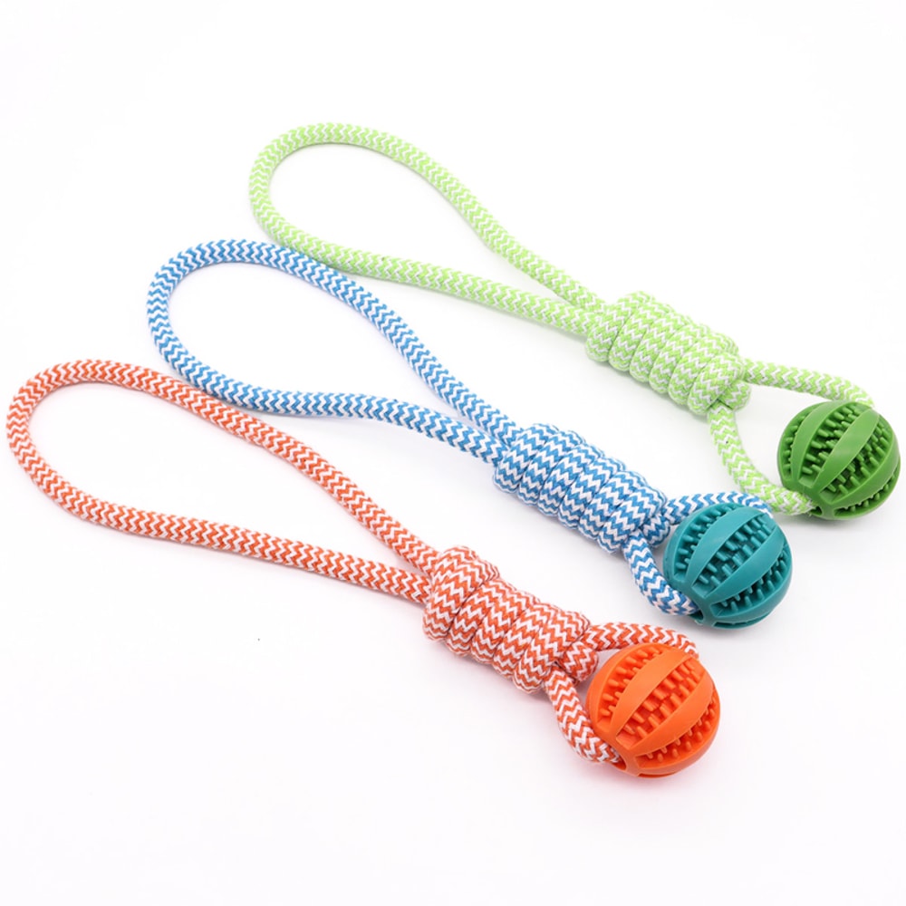 Dental Treat Ball Rope Toy For Dogs Interactive Chew And Teeth Cleaning 4