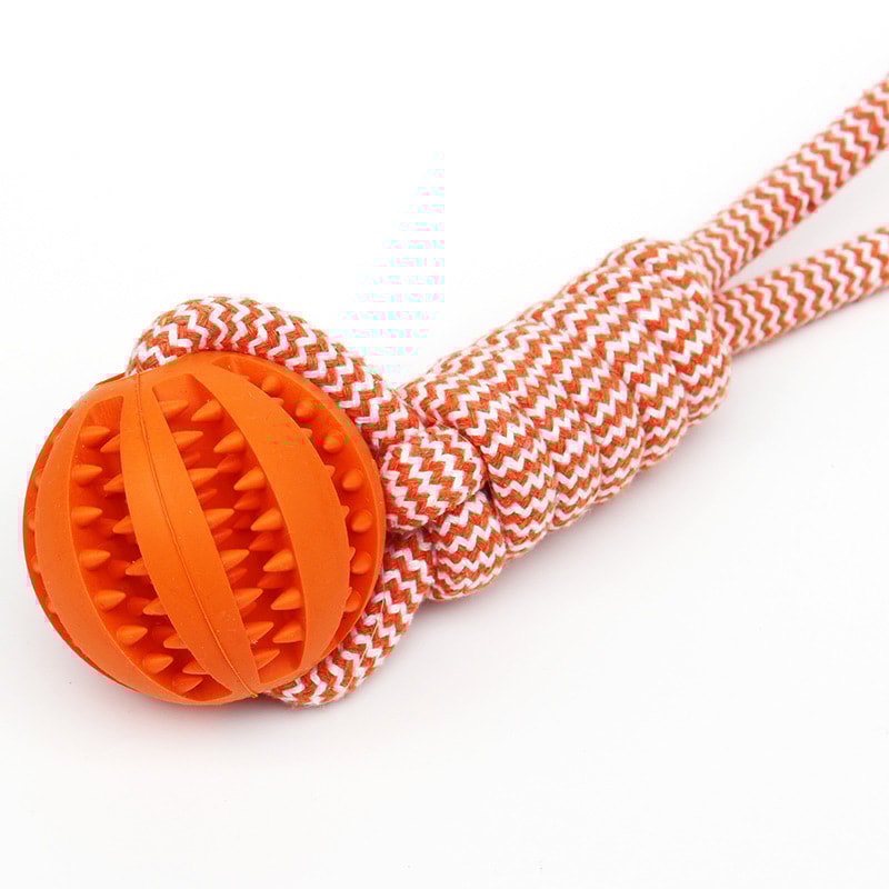 Dental Treat Ball Rope Toy For Dogs Interactive Chew And Teeth Cleaning 5