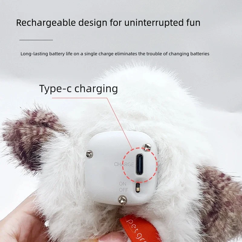 Interactive Flapping Bird Cat Toy Rechargeable Chirping Plush For Indoor Cats 3
