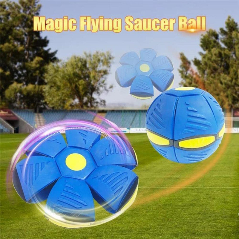 Interactive Flying Disc Ball Dog Toy With LED For Outdoor Fetch 2
