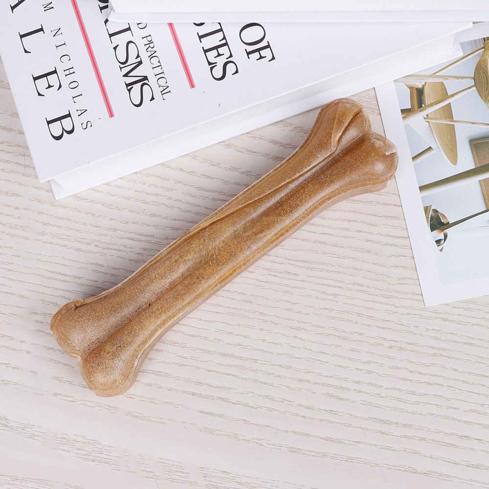 Leather Chew Bone Dog Toy for Teething and Dental Care