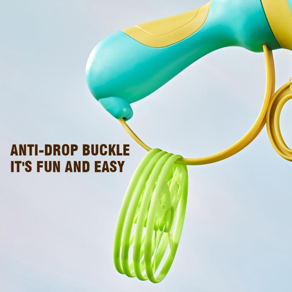 Frog Flying Disc Launcher Toy For Kids Outdoor Pull String Catch Game 4