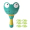Frog Flying Disc Launcher Toy For Kids Outdoor Pull String Catch Game 7