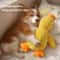 Squeaky Plush Duck Dog Chew Toy Durable Interactive Companion For Teething Play 0