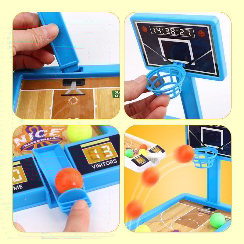 Tabletop Basketball Game Mini Basketball Desk Toy for Kids and Adults