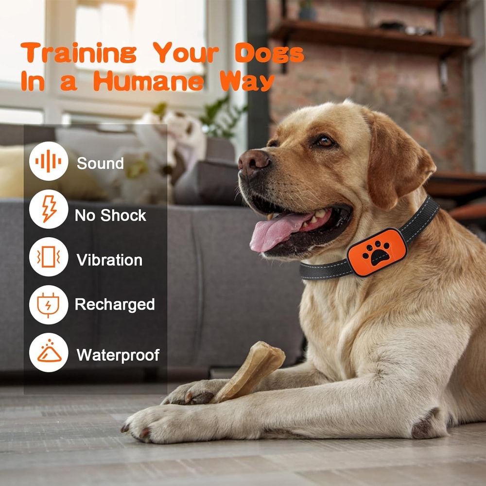 Rechargeable Anti Bark Collar For Dogs With Vibration And Automatic Bark Control 1