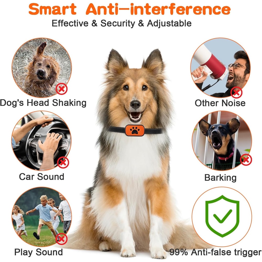 Rechargeable Anti Bark Collar For Dogs With Vibration And Automatic Bark Control 4