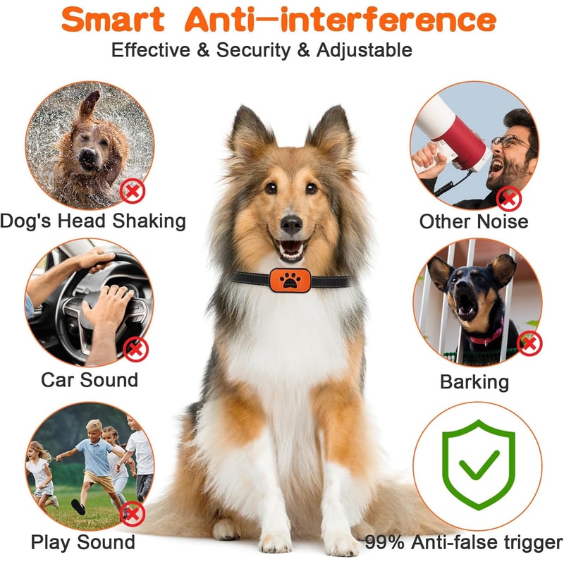Rechargeable Anti Bark Collar For Dogs With Vibration And Automatic Bark Control 4