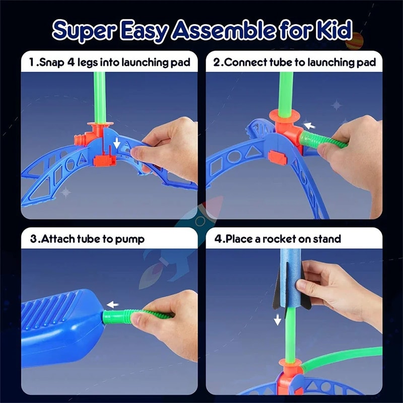 Kids Stomp Rocket Launcher Outdoor Toy For Parent Child Play 3