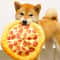 Pizza Dog Toy Plush Squeaky Chew Toy for Puppies and Small Dogs