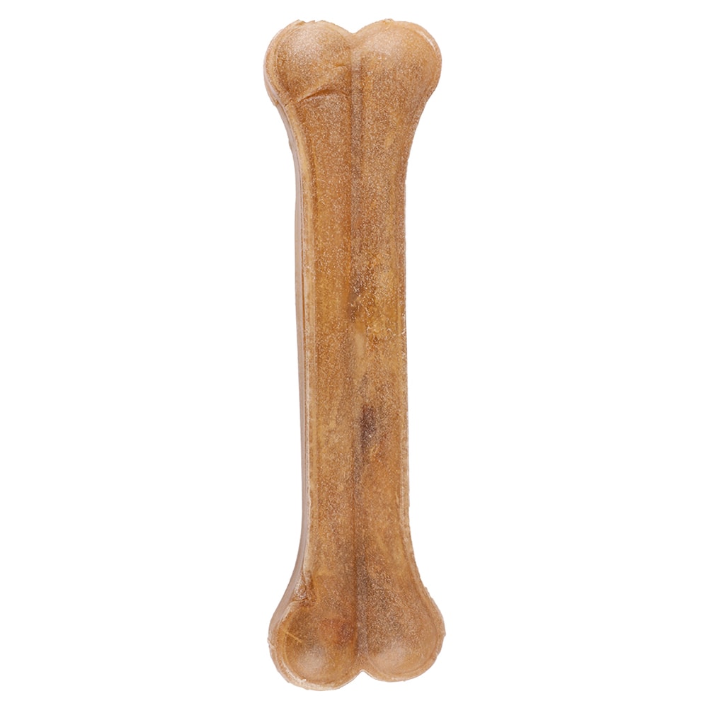 Leather Dog Chew Toy Bone for Teething and Dental Cleaning