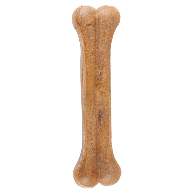 Leather Dog Chew Toy Bone for Teething and Dental Cleaning