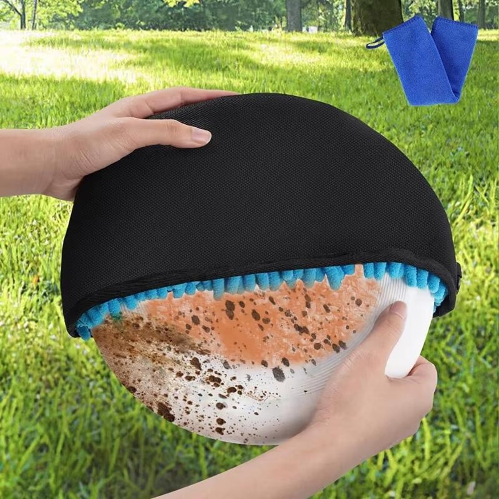 Waterproof Disc Golf Cleaning Tool Pouch With Hook And Microfiber Towel 1