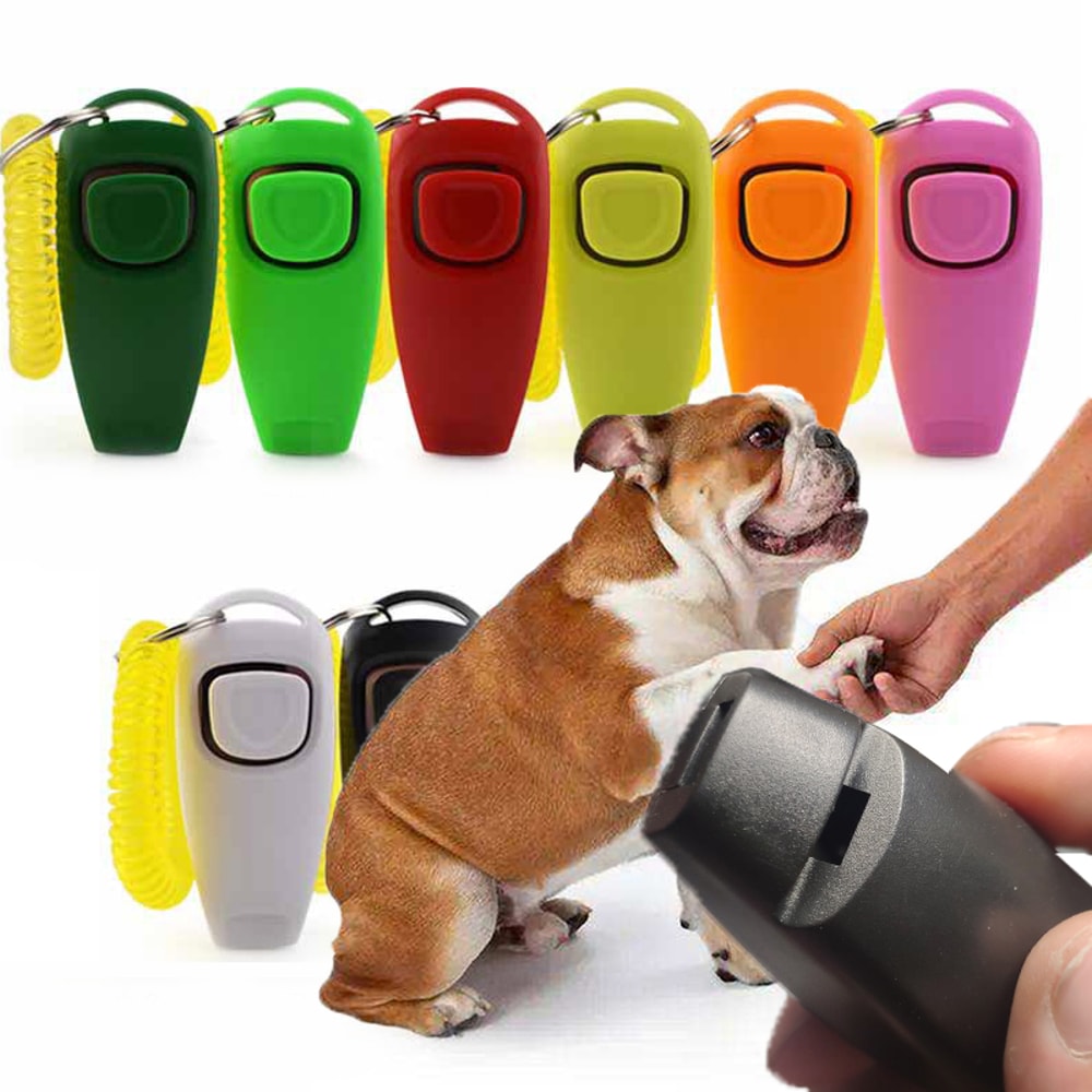 Dog Training Clicker Dog Whistle With Key Ring For Recall And Obedience 5