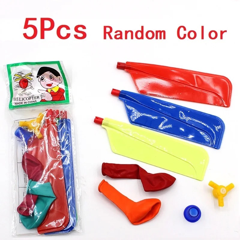 Balloon Helicopter Toy Set for Kids Outdoor Launcher Parent Child Flying Game