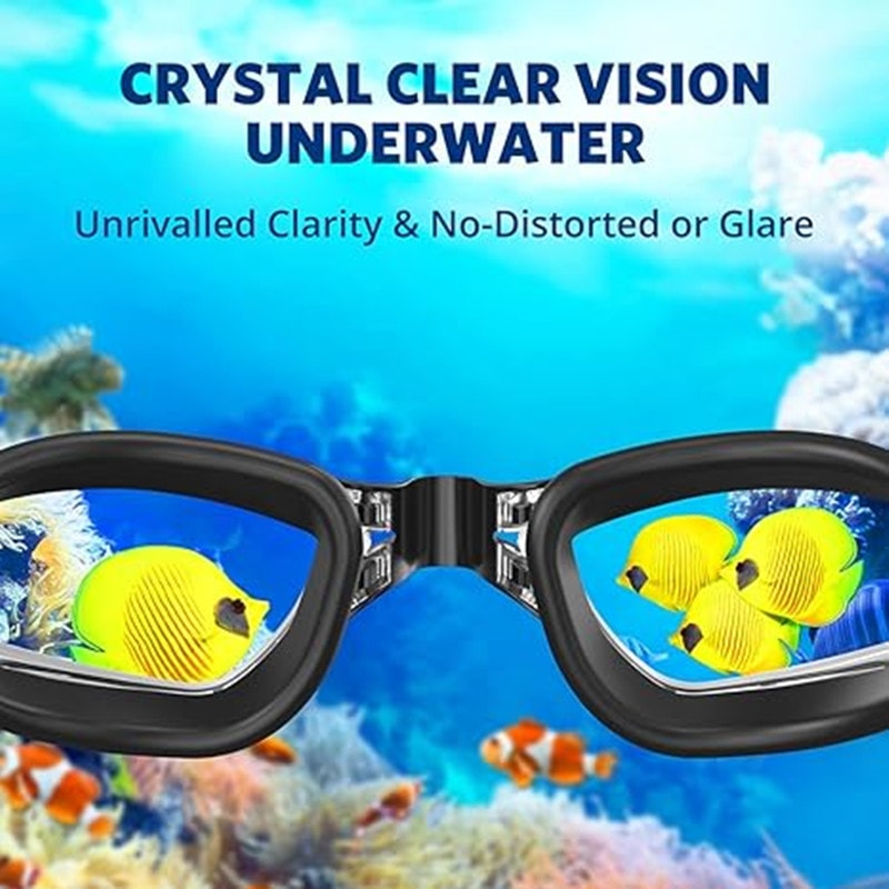 Clear Seal Anti Fog Swim Goggles For Adults With Earplugs UV Protection Leakproof Comfort Fit 1