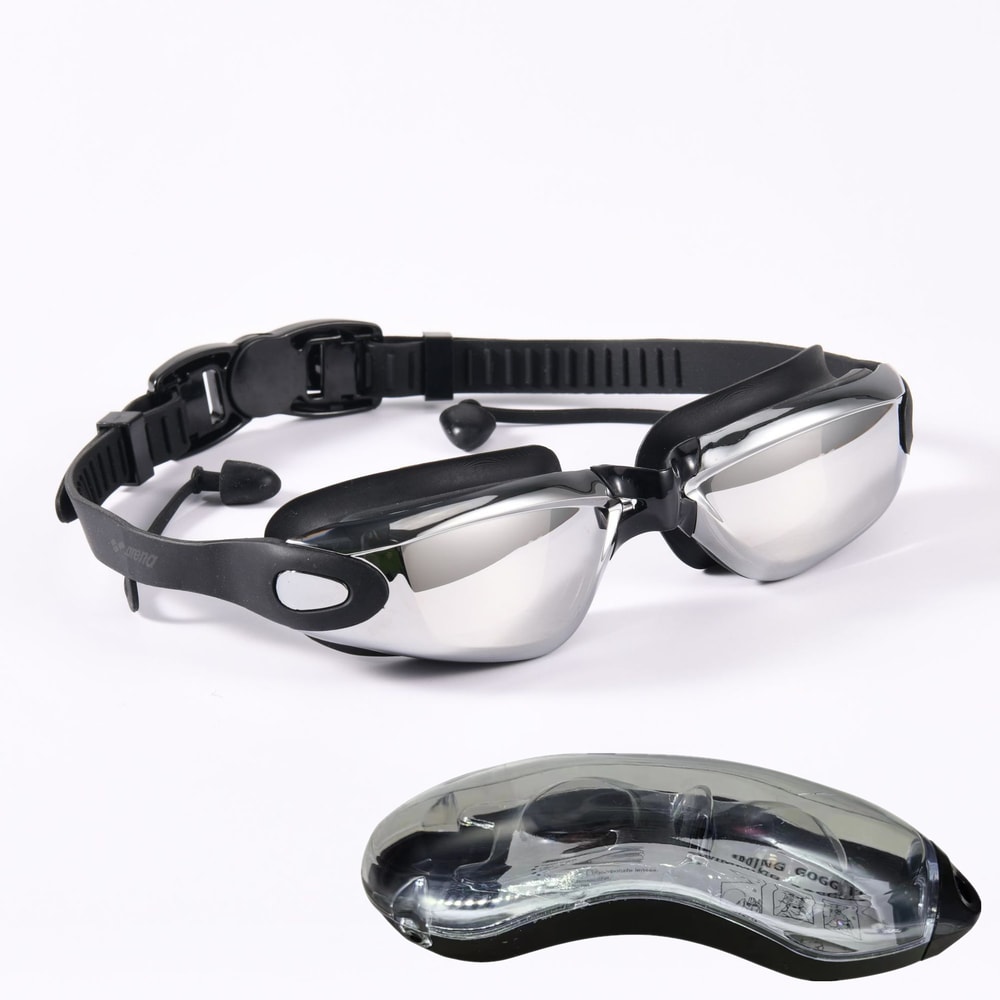 Clear Seal Anti Fog Swim Goggles for Adults with Earplugs UV Protection Leakproof Comfort Fit