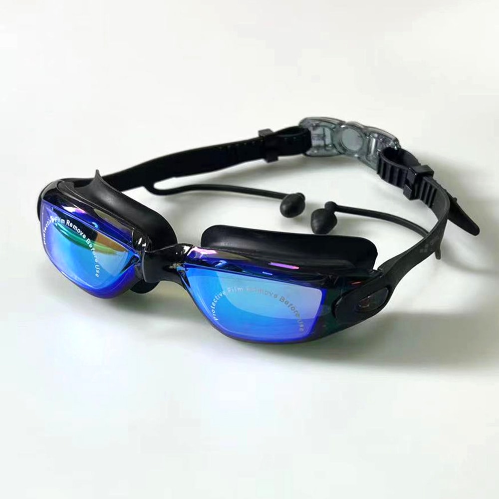 Clear Seal Anti Fog Swim Goggles for Adults with Earplugs UV Protection Leakproof Comfort Fit