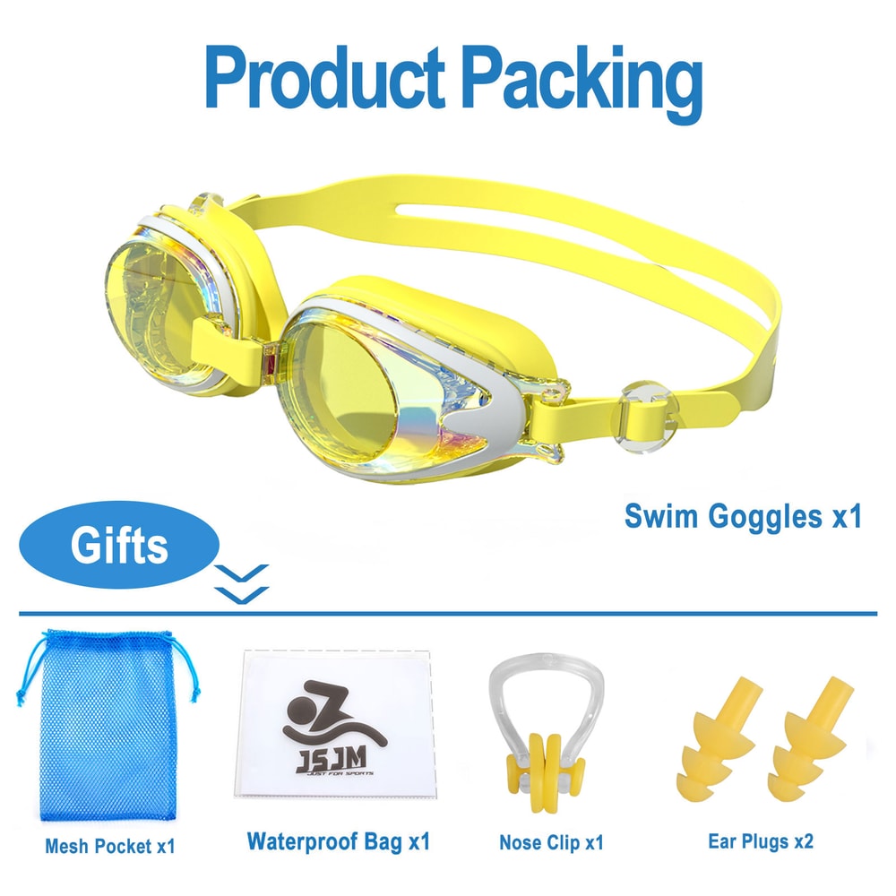 Kids Swimming Goggles Anti Fog UV Protection Silicone Swim Glasses For Boys Girls 6