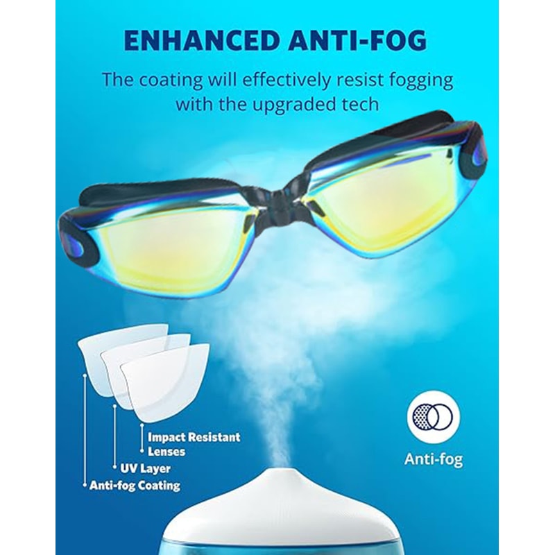 Kids Swim Goggles Anti Fog UV Protection Leak Proof Swim Glasses For Children 5