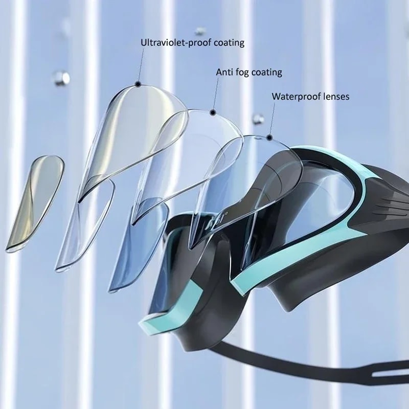 HD Anti Fog Swimming Goggles Set With Earplugs For Men And Women 2