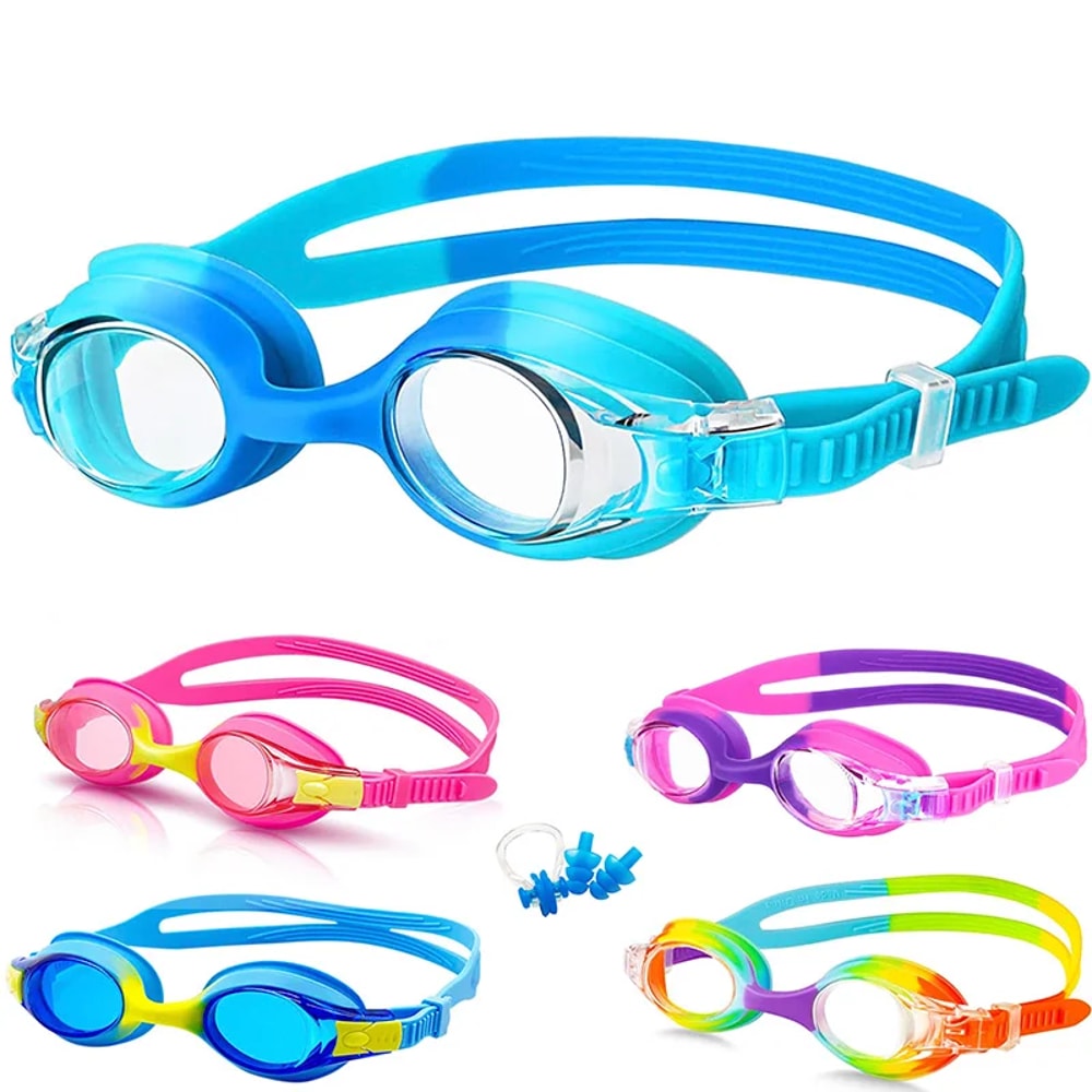 Kids Swimming Goggles Anti Fog UV Protection Waterproof Swim Glasses For Boys And Girls 0