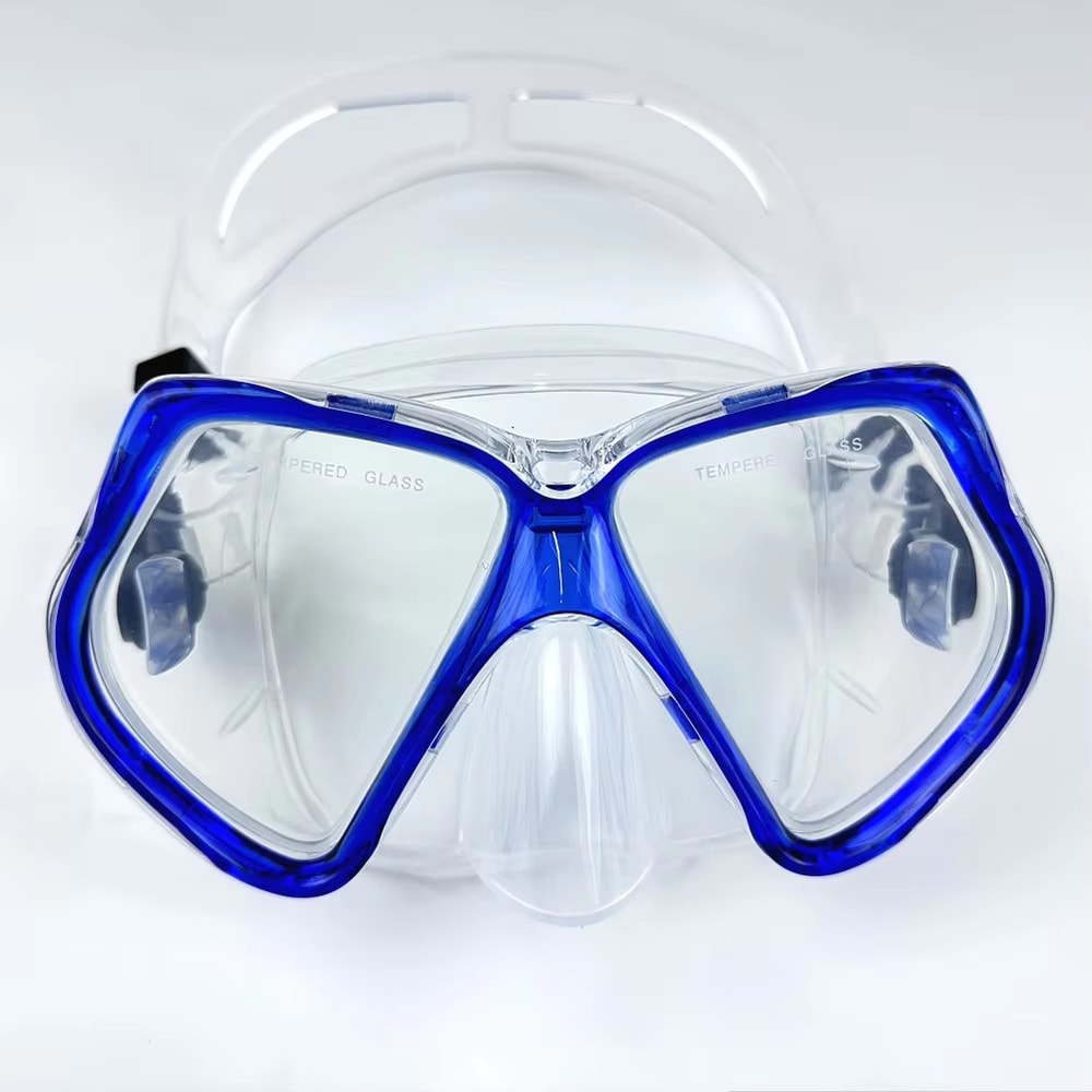Adult Snorkel Set With Dry Top Snorkel And Panoramic Tempered Glass Mask 0