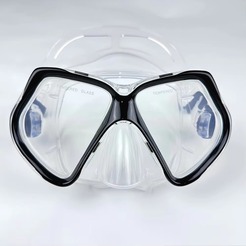 Adult Snorkel Set With Dry Top Snorkel And Panoramic Tempered Glass Mask 2