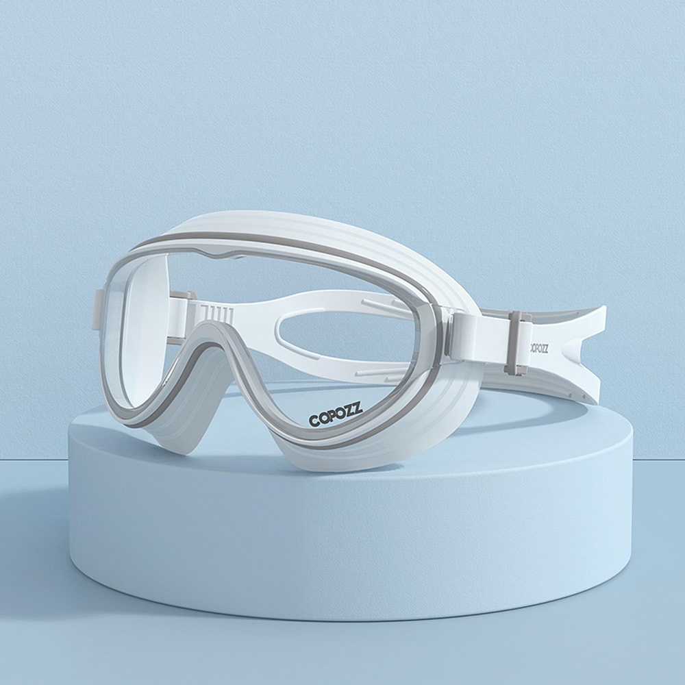 Large Frame Anti Fog Swimming Goggles For Adults Mirrored Wide Vision Swim Glasses 3