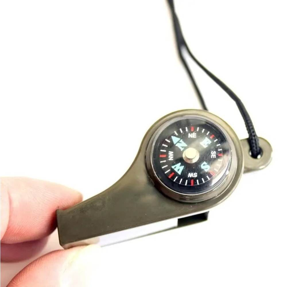 Survival Whistle With Compass And Thermometer For Camping Hiking Emergency Kits 5