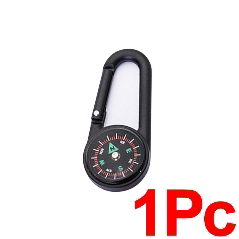Mini Compass Carabiner Keychain For Hiking Camping And Backpack Travel 7