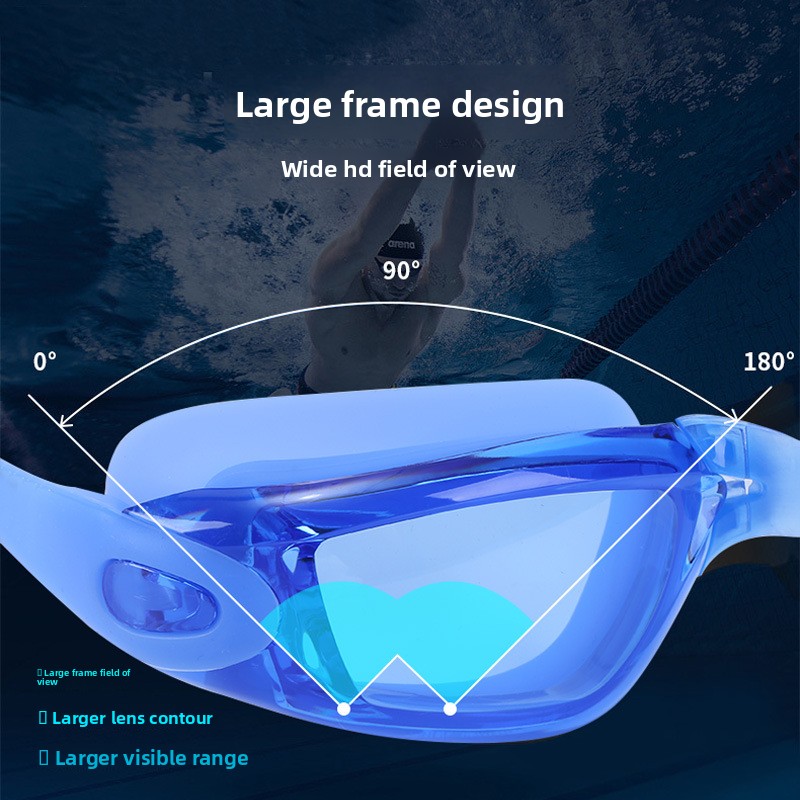 Clear View Anti Fog Adult Swimming Goggles Leakproof Wide View Silicone Swim Goggles 1