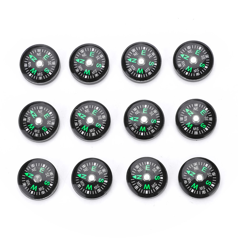 Mini Pocket Compass Set Oil Filled Survival Button Compass For Hiking Camping Kits 5
