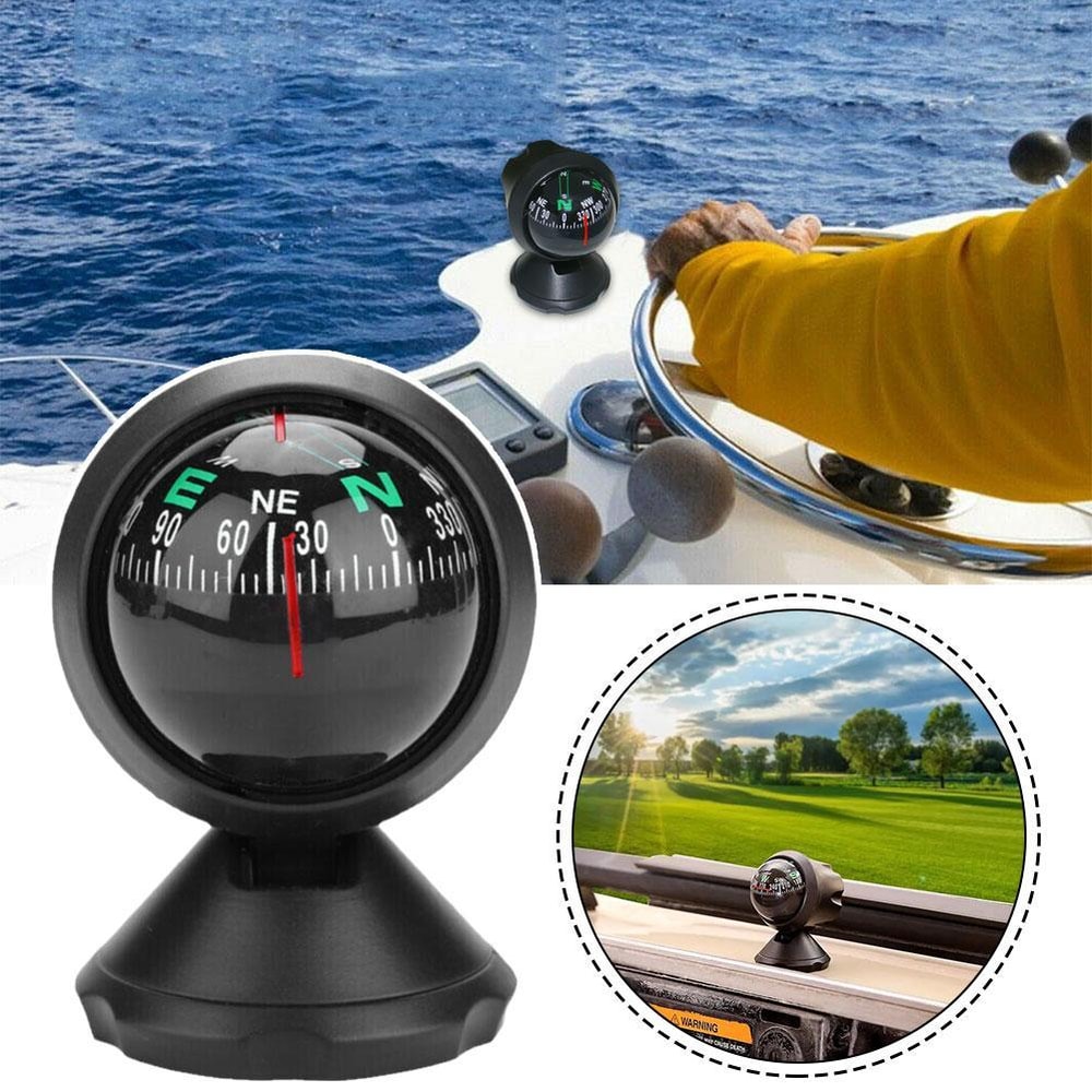 Rotating Waterproof Car Dashboard Compass with Suction Mount