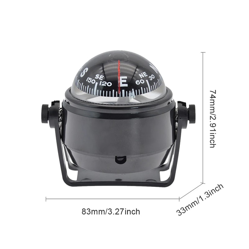 Adjustable Marine Compass For Boat And Car Dashboard Navigation 5