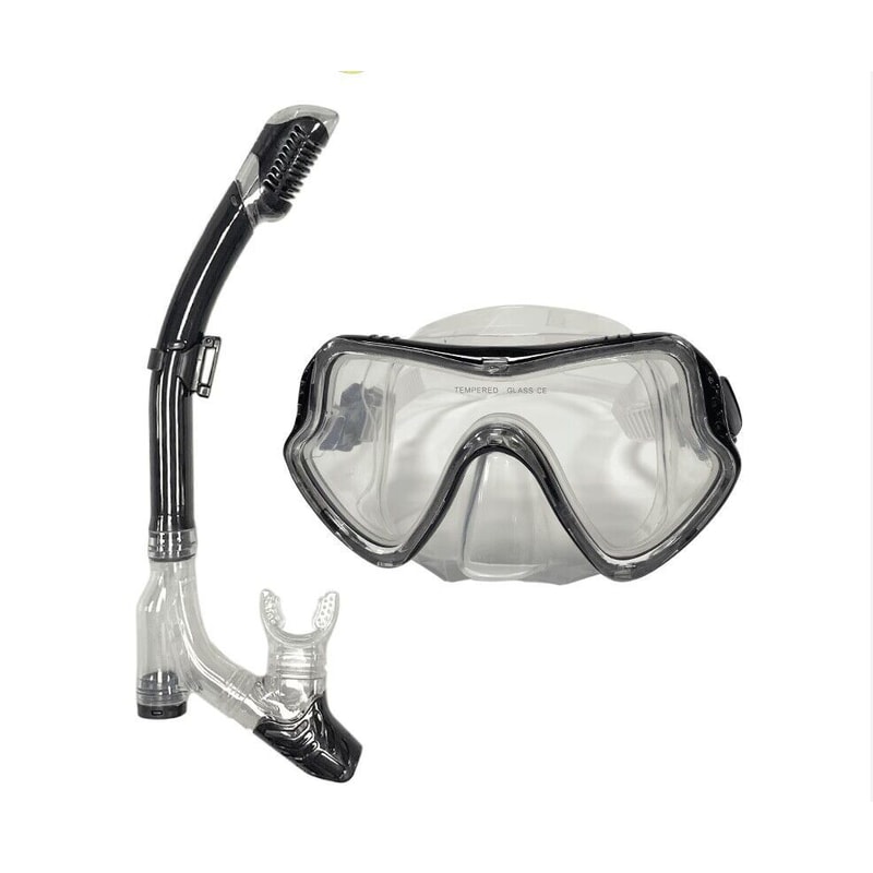 Snorkeling Gear For Adults Dry Top Snorkel Set With Anti Fog Diving Mask 7