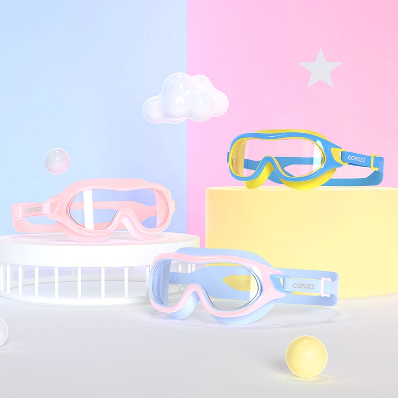 Kids Swim Goggles For Boys Girls Anti Fog Wide View Leakproof Swim Mask 4