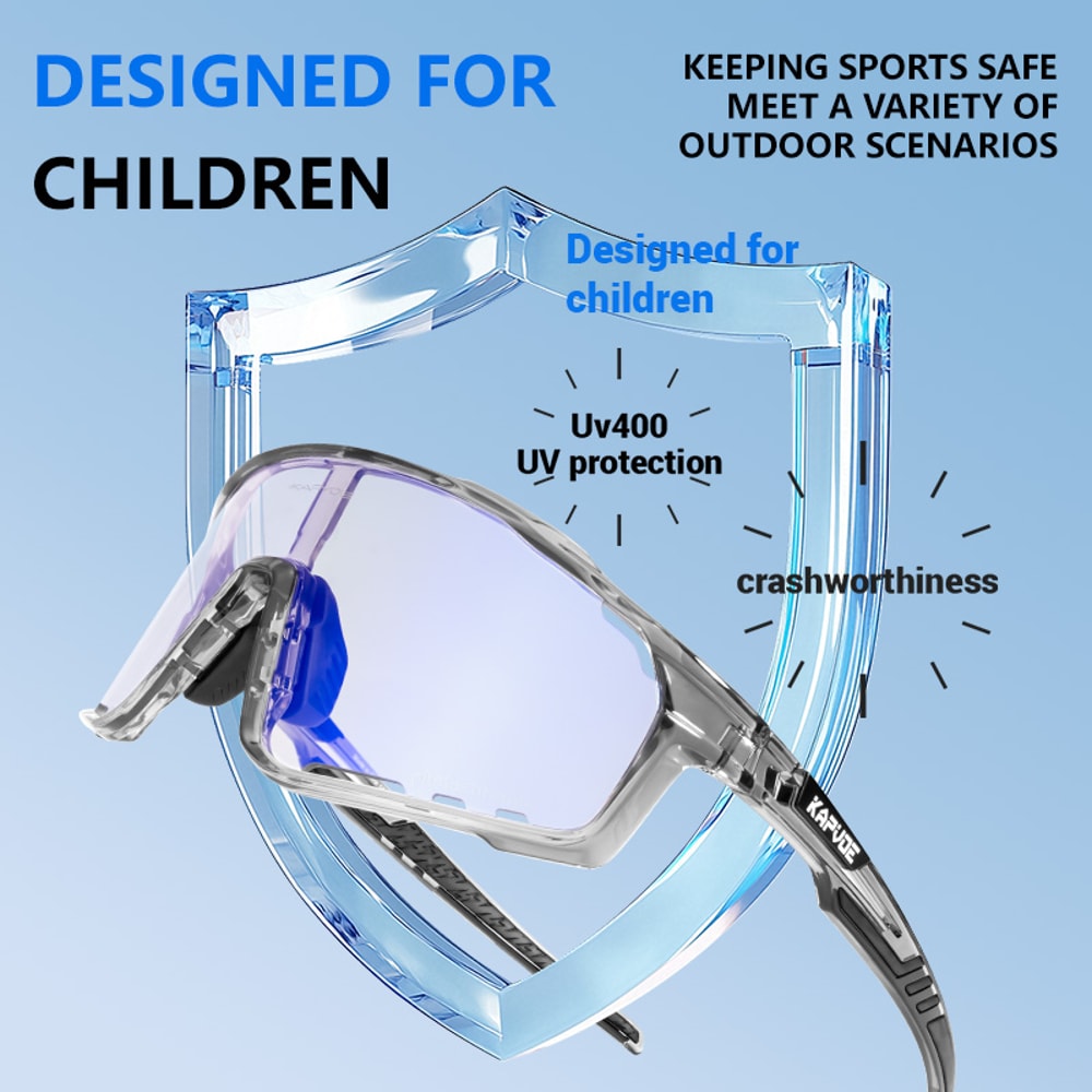 Kids Sports Sunglasses With UV Protection Colorful Wraparound Shades 3