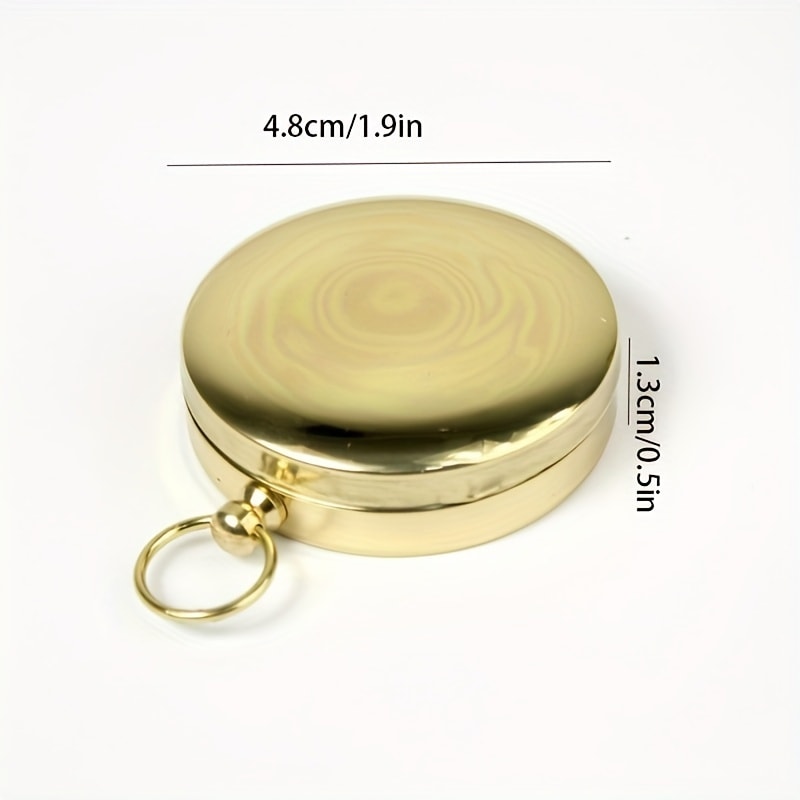 Glow in the Dark Pocket Compass Brass Survival Compass for Camping and Hiking