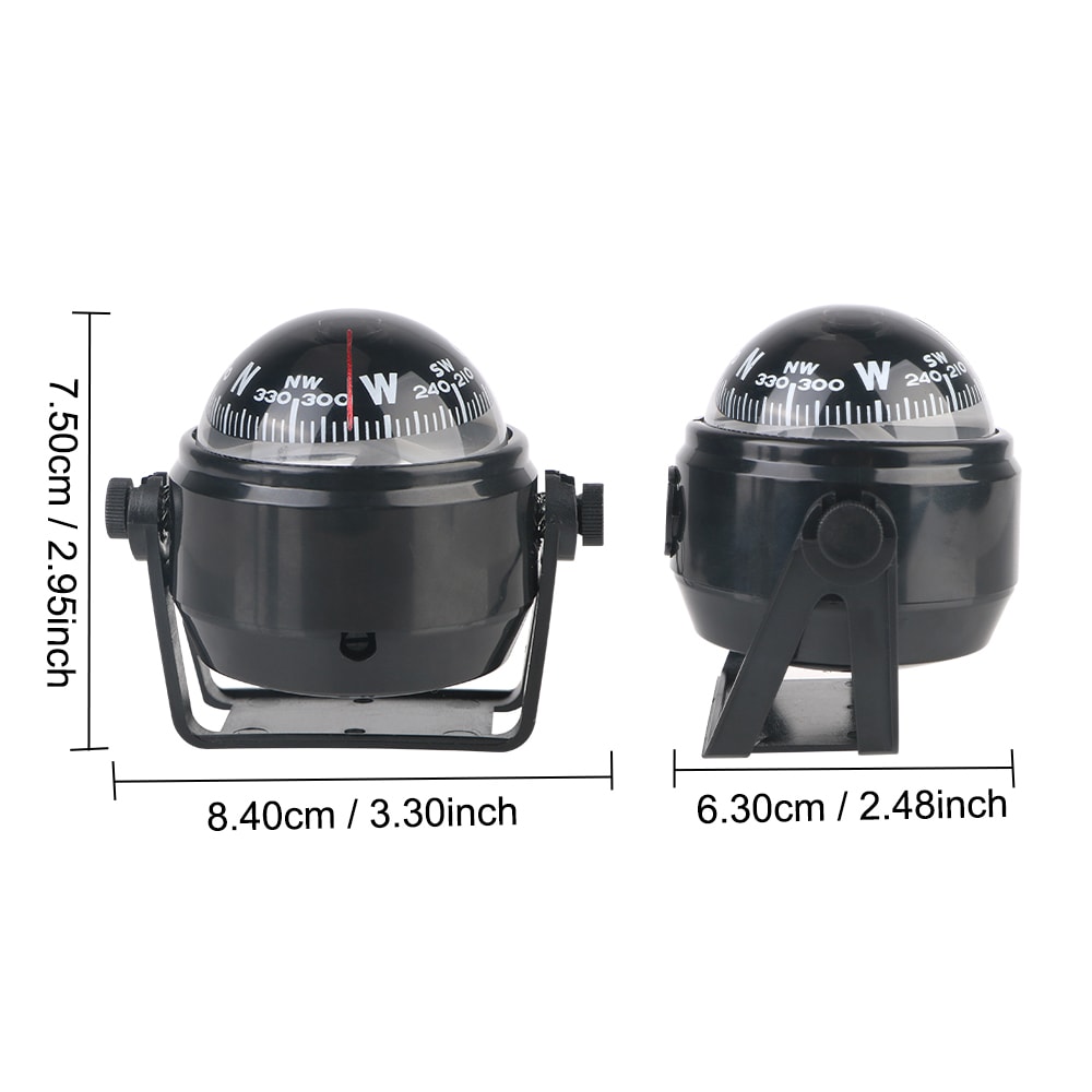 Waterproof Boat Compass With LED Light Rotating Marine Compass 4