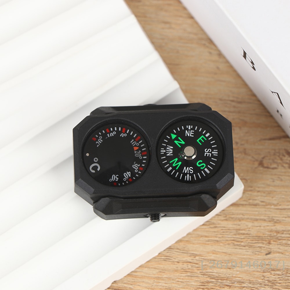 Mini Compass Thermometer For Rail Outdoor Navigation Accessory 3