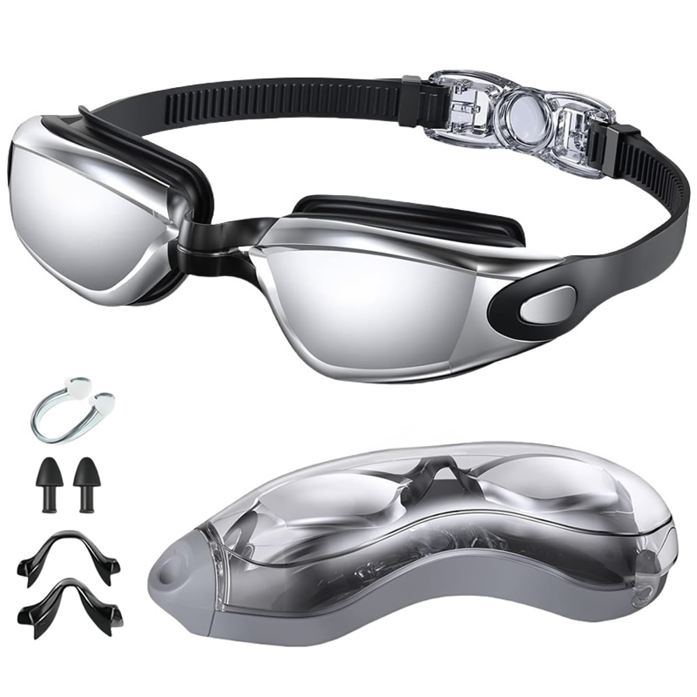 Anti Fog Mirrored Swim Goggles Leakproof UV Protection For Adults And Youth 6
