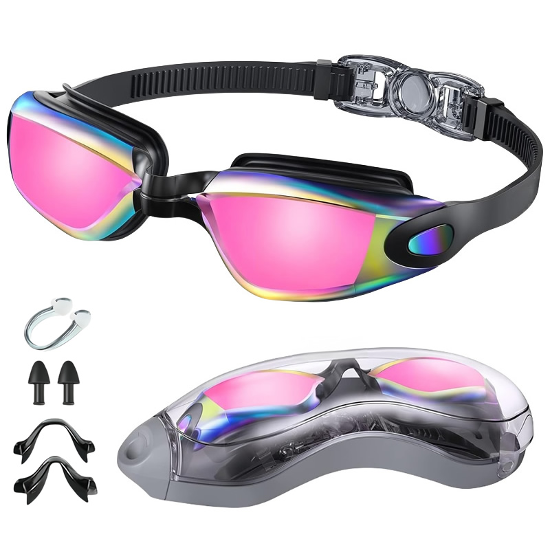 Anti Fog Mirrored Swim Goggles Leakproof UV Protection For Adults And Youth 8