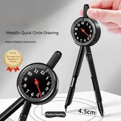 digital display drawing compass for students with refill precision geometry compass