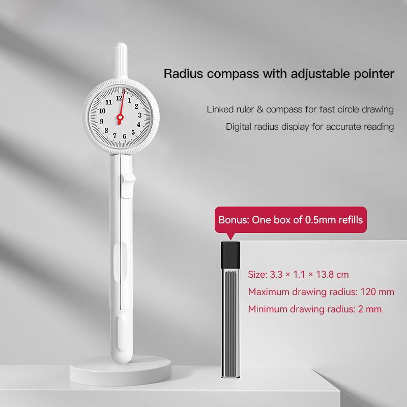 Digital Display Drawing Compass For Students With Refill Precision Geometry Compass 5