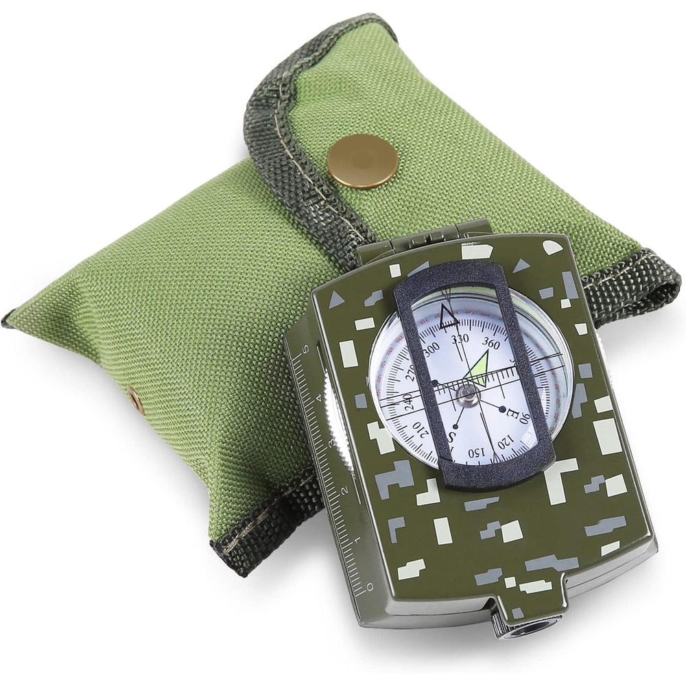 Professional Lensatic Compass for Hiking and Survival with Luminous Sighting Navigation