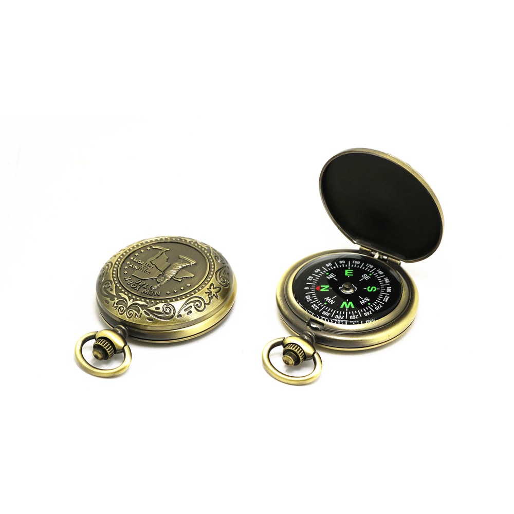 Vintage Pocket Watch Compass Gift For Travel And Collecting 2